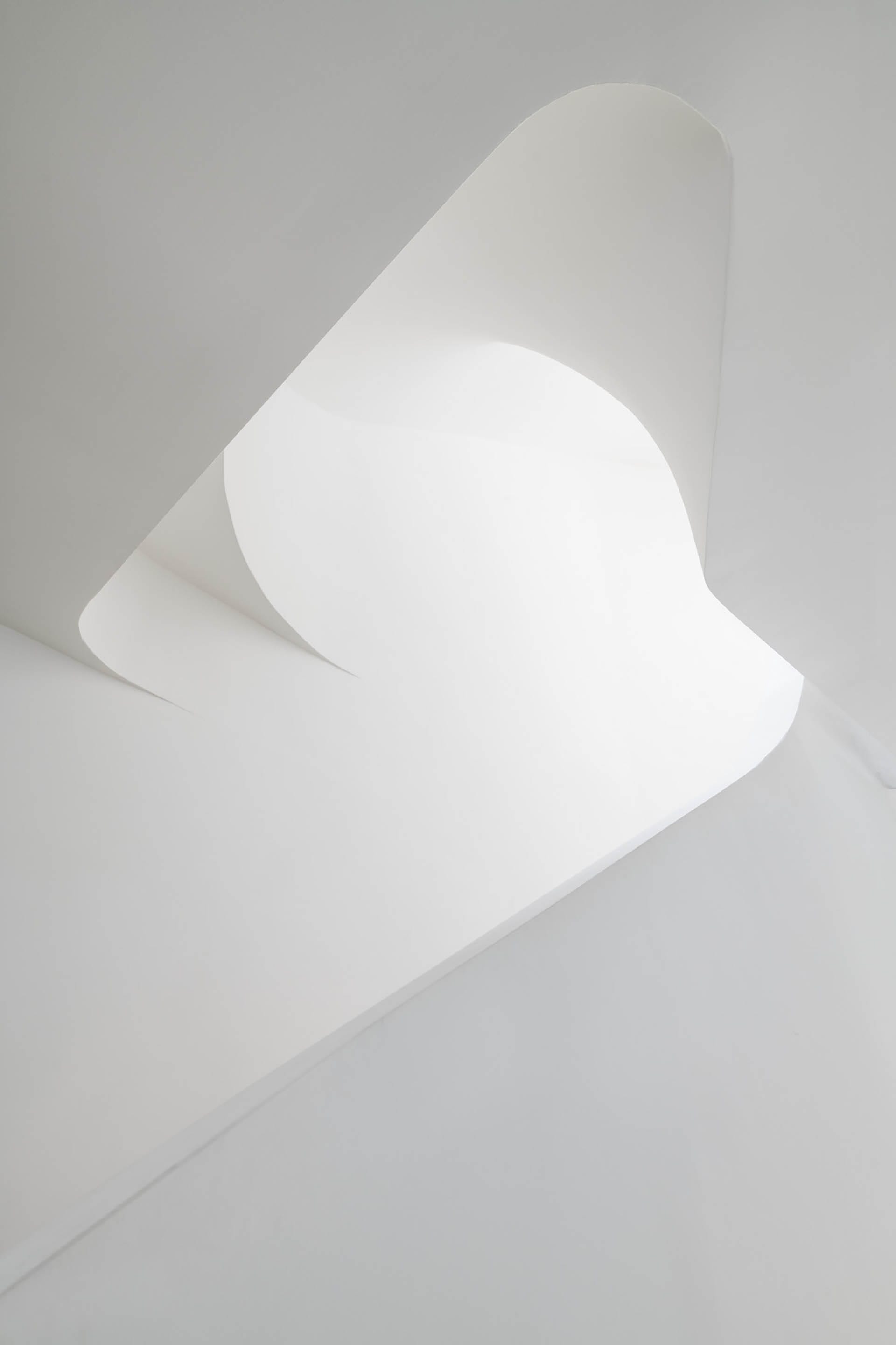 Plaster details on a staircase in a Brooklyn Heights Passive House.