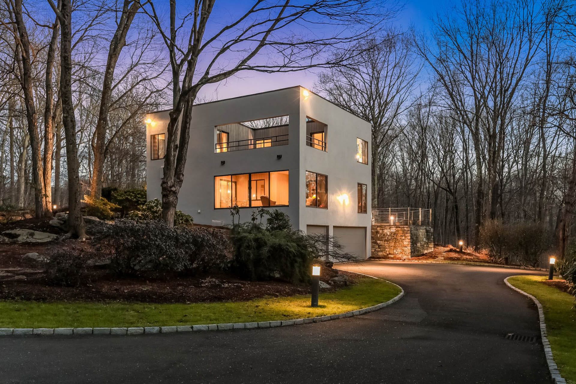 Exterior of a home in Wilton, Connecticut