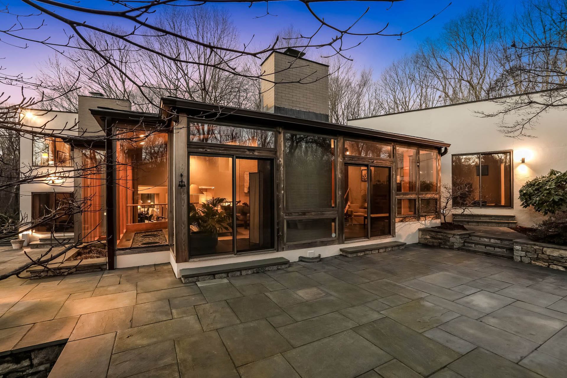 Exterior of a home in Wilton, Connecticut