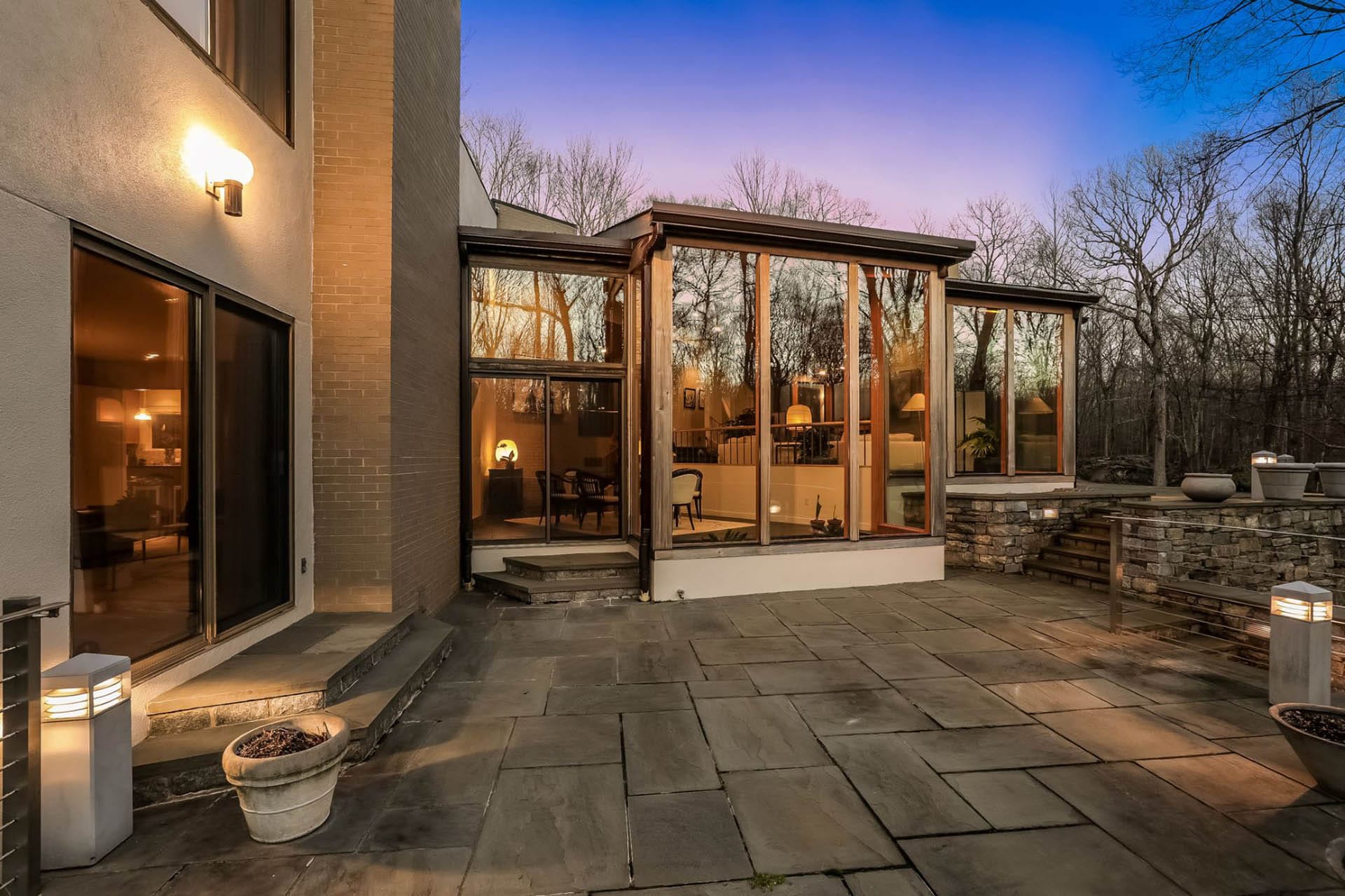 Exterior of a home in Wilton, Connecticut