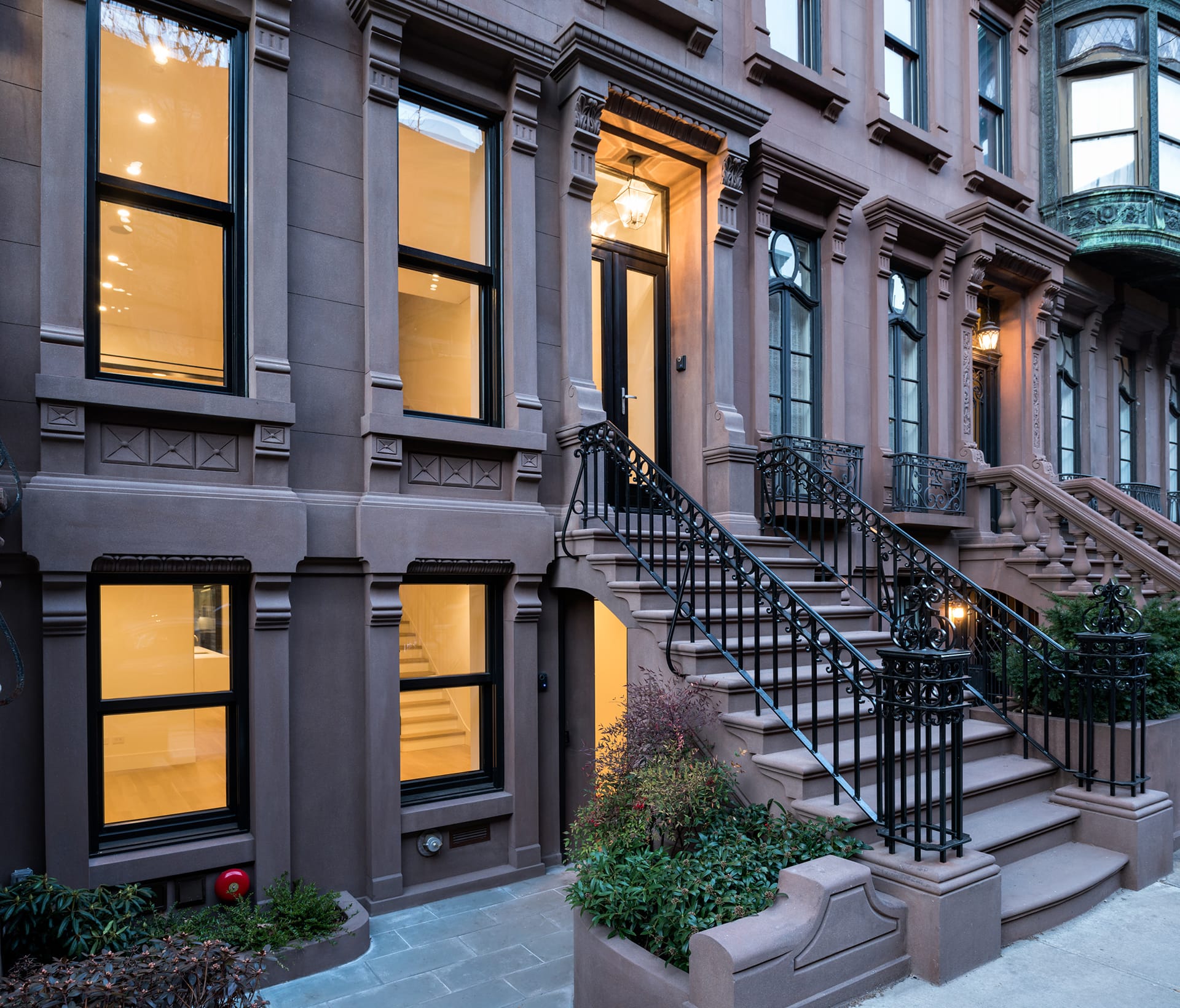 Front facade of an Upper West Side, Manhattan Passive House after renovation