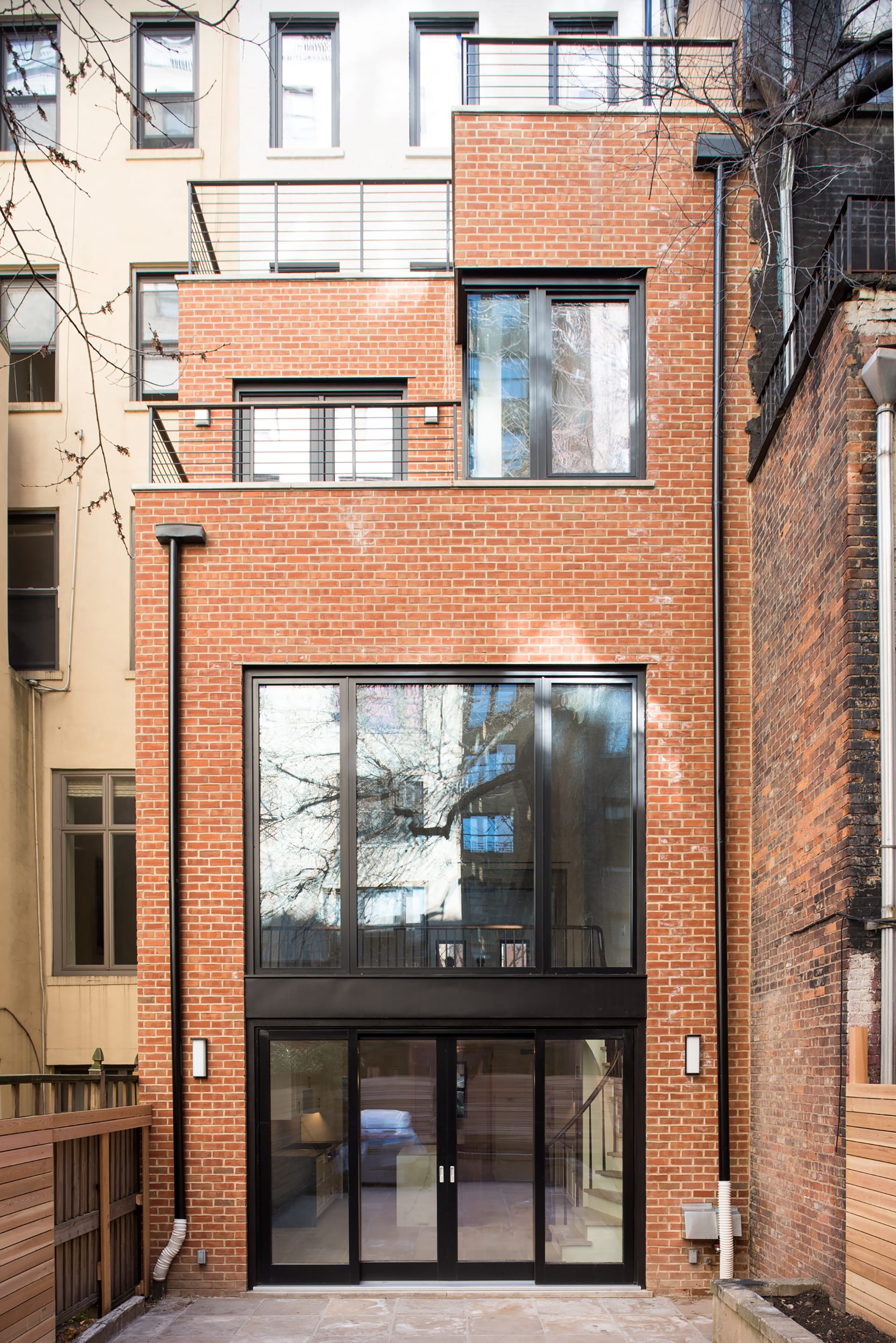 Rear facade of an Upper West Side, Manhattan Passive House before renovation