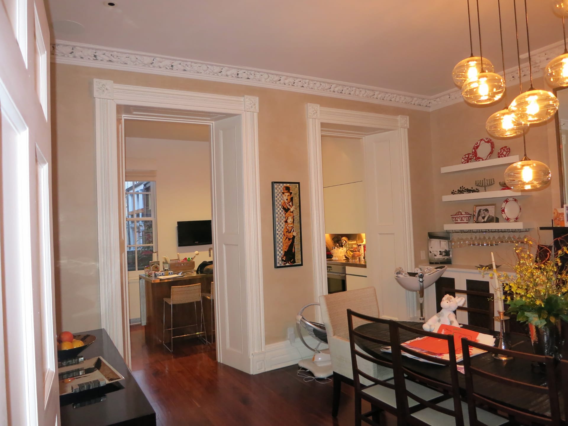 View from dining room into the kitchen before our renovation